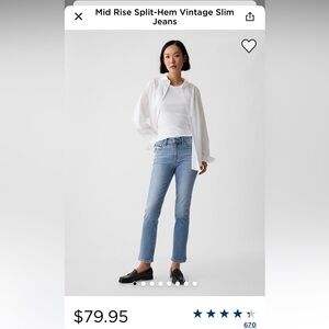 GAP Vintage Slim Mid Rise Jeans